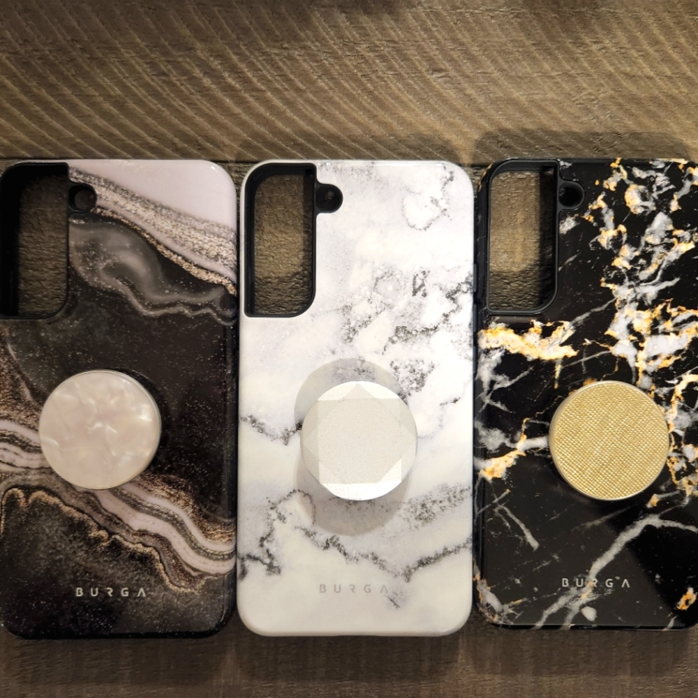 Marble Phone Case Set - Black, White, Gold